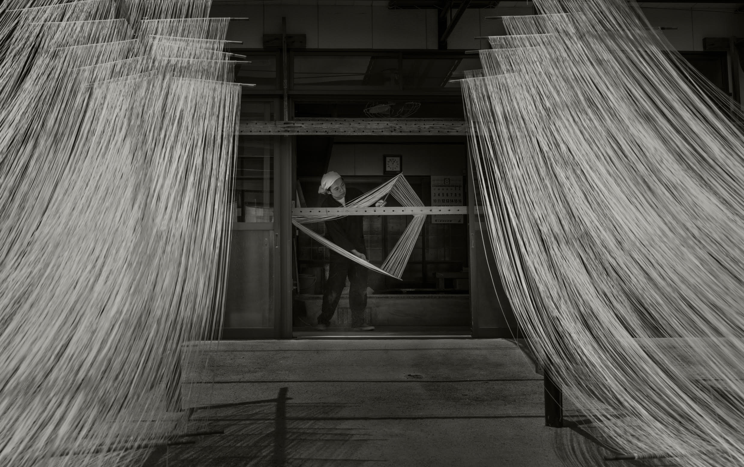 雪の糸素麺 猿渡製麺所 南関素麺 手延べ素麺 仕事納め